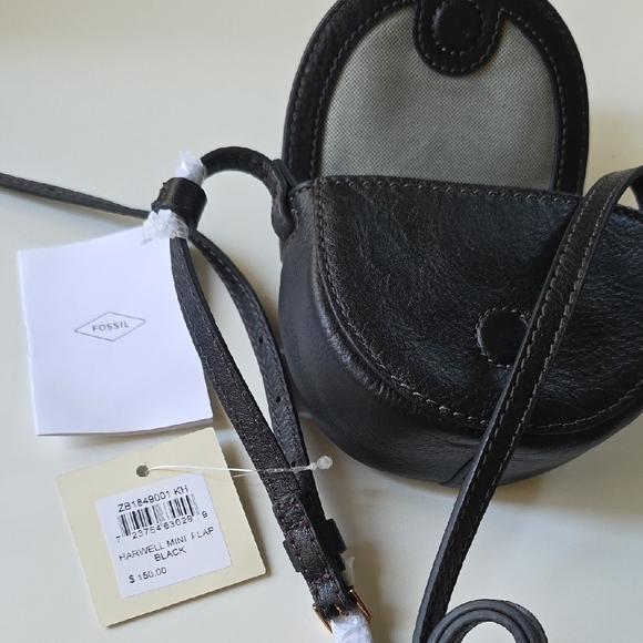 Fossil Elegant Black‎ Leather Women's MINI Bag. - Picture 11 of 15
